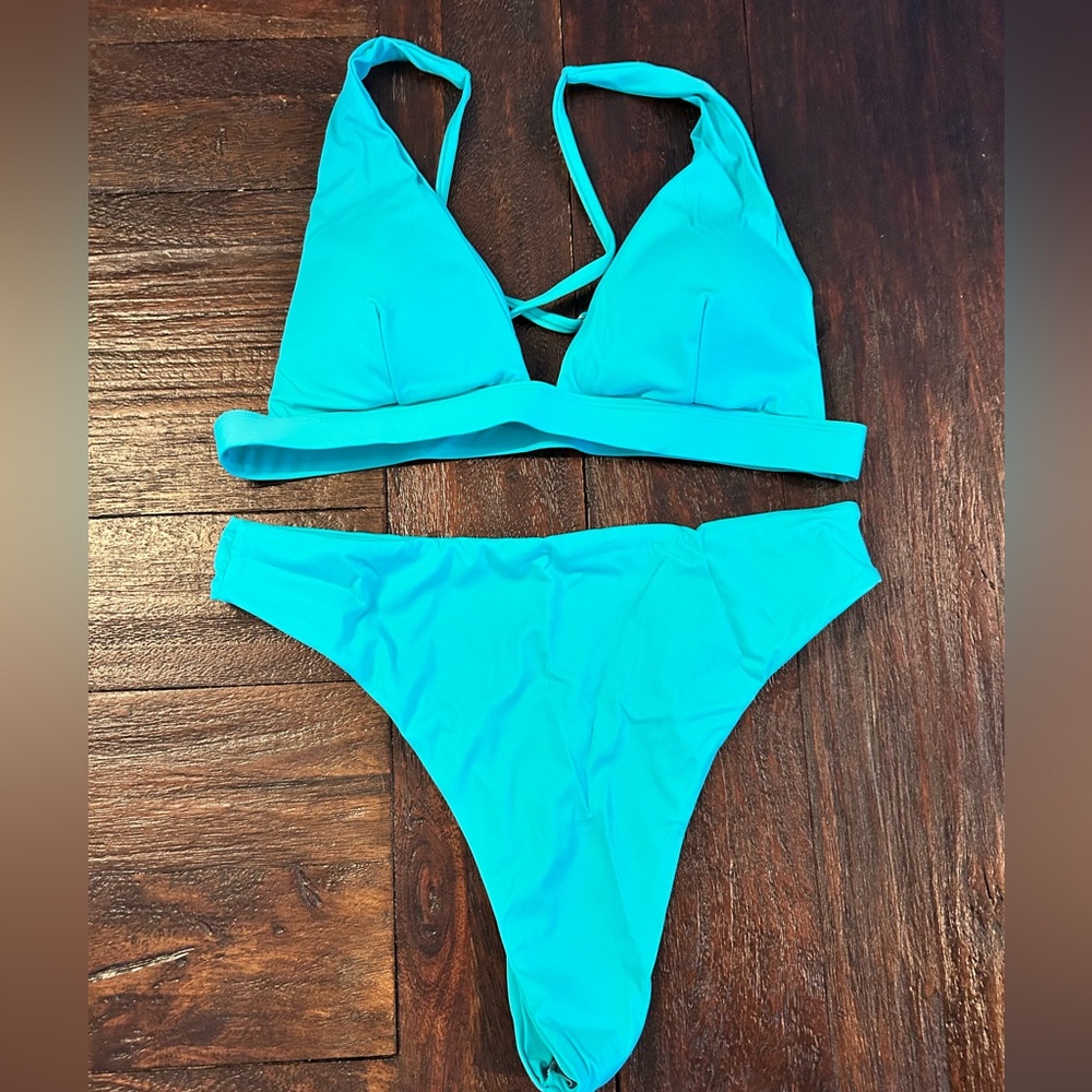 Turquoise Blue Bikini Set